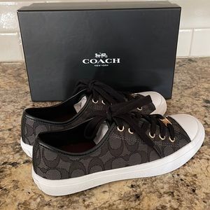 black coach sneakers women's